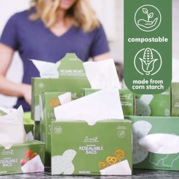 Compostable Food Storage Bags Eco-Friendly 100 Pack