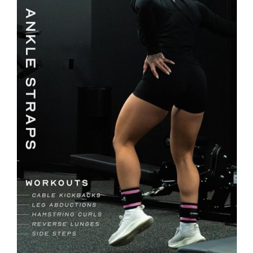 Gymreapers Adjustable Ankle Straps for Lower Body Workouts