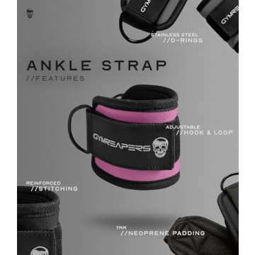 Gymreapers Adjustable Ankle Straps for Lower Body Workouts