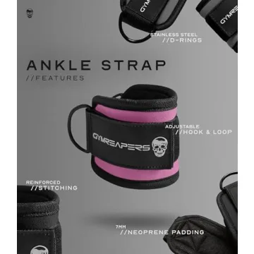 Gymreapers Adjustable Ankle Straps for Lower Body Workouts