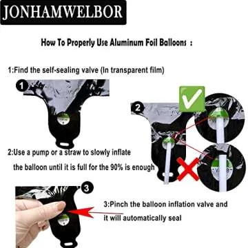 Jonhamwelbor Jumbo Black 25 Number Balloons for Parties