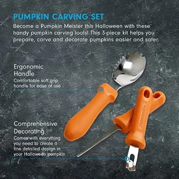 Messermeister Pumpkin Carving Set - 3 Tools for Creative Fun