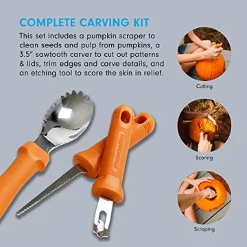 Messermeister Pumpkin Carving Set - 3 Tools for Creative Fun