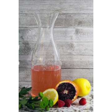 La Rochere Napoleon Bee Glass Carafe – 39 oz French Glassware with Embossed Bee Design – Elegant Drink Carafe for Water, Wine and More