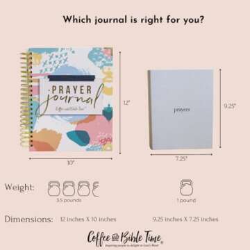 Coffee and Bible Time Prayer Journal for Women with Sticky Notes