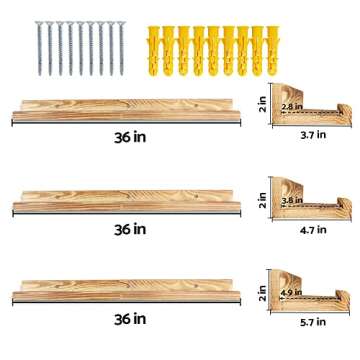 Annecy Wall Mounted Floating Shelves Set of 3