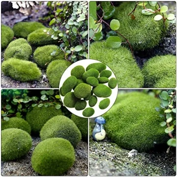 BigOtters 24 PCS Artificial Moss Rocks for Crafts and Decor