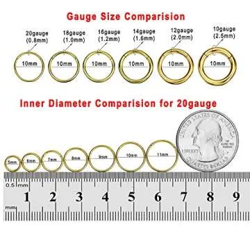 Stylish FANSING 18G 7mm Nose Rings Hoops for Women