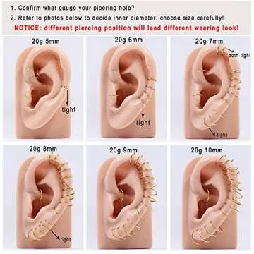 Stylish FANSING 18G 7mm Nose Rings Hoops for Women