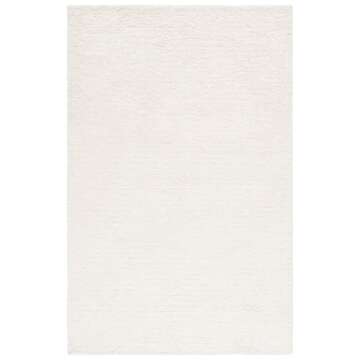 SAFAVIEH Casablanca Collection Area Rug - 8' x 10', Ivory, Handmade Stripe Wool 0.8-inch Thick, Idea...