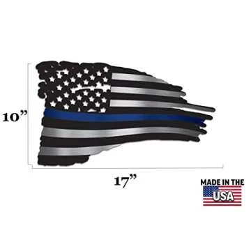 Thin Blue Line USA Decor Metal Sign for Police Officers