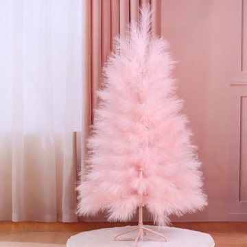 4FT Pink Pampas Christmas Tree Artificial Decor for All Occasions