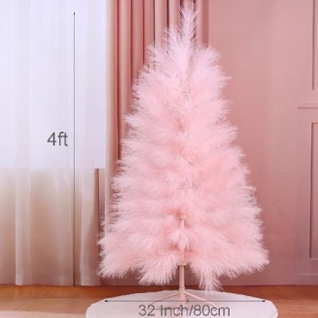 4FT Pink Pampas Christmas Tree Artificial Decor for All Occasions