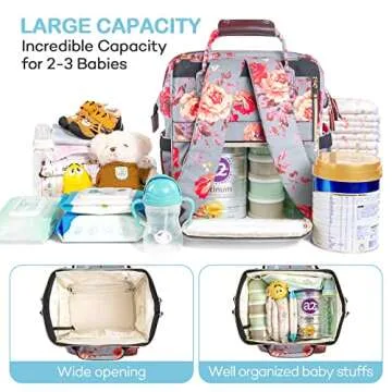 Chic Kaome Diaper Bag Backpack for Stylish Parents
