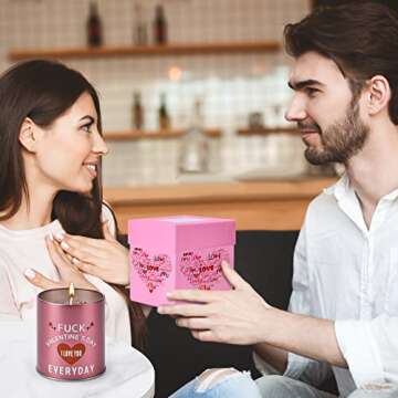 Valentines Day Gifts for Her, Funny Romantic Naughty Gifts for Her Tin Soy Candles Stress Relief Unique Gifts Ideas for Girlfriend Wife Women, 9oz Scented Candles