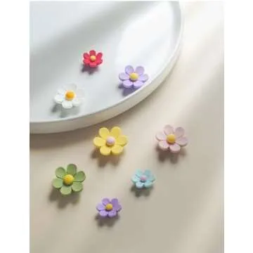 Mymazn Fridge Magnets Cute Refrigerator Magnets Colorful Decorative Magnets Funny 3D Flower Magnets for Office Kitchen Locker 14PCS (7 Small+7 Large)