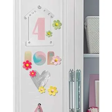 Mymazn Fridge Magnets Cute Refrigerator Magnets Colorful Decorative Magnets Funny 3D Flower Magnets for Office Kitchen Locker 14PCS (7 Small+7 Large)