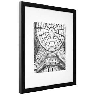 Gallery Perfect Black 12 Piece Square Photo Gallery Wall Picture Frame Set with Hanging Template, 16.5 x 10.2 x 16.7 inches