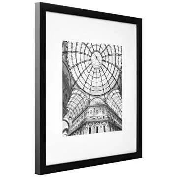 Gallery Perfect Black 12 Piece Square Photo Gallery Wall Picture Frame Set with Hanging Template, 16.5 x 10.2 x 16.7 inches