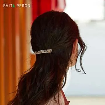 EVITA PERONI Hair Barrettes For Women, French Hair Barrettes Clips Acetate, Various Sizes, Anti-slip...