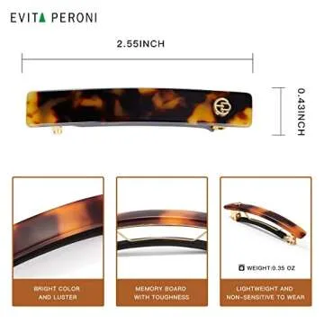EVITA PERONI Hair Barrettes For Women, French Hair Barrettes Clips Acetate, Various Sizes, Anti-slip, 30 Pieces, Women Hair Accessories, Suitable for Thick, Fine, Straight, Curly Hair
