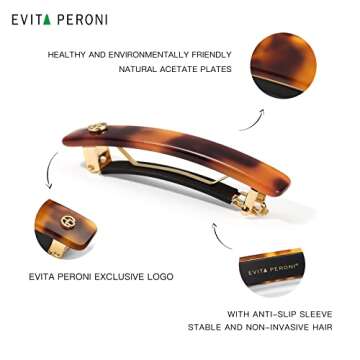 EVITA PERONI Hair Barrettes For Women, French Hair Barrettes Clips Acetate, Various Sizes, Anti-slip, 30 Pieces, Women Hair Accessories, Suitable for Thick, Fine, Straight, Curly Hair