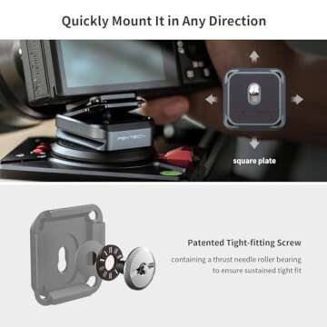 PGYTECH Quick Release Plate +Adapter w/Arcac-Swiss Interface Camera Quick Release Plate Mount for Sony/Nikon/Fuji/DJI Quick Setup Mount w/ 1/4" to 3/8" Screw Thread Gimbles Sliders Tripods Adapter