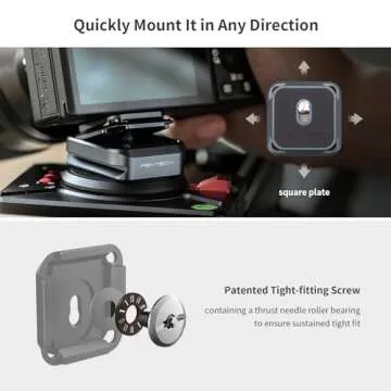 PGYTECH Quick Release Plate +Adapter w/Arcac-Swiss Interface Camera Quick Release Plate Mount for Sony/Nikon/Fuji/DJI Quick Setup Mount w/ 1/4" to 3/8" Screw Thread Gimbles Sliders Tripods Adapter