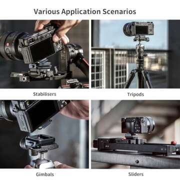 PGYTECH Quick Release Plate +Adapter w/Arcac-Swiss Interface Camera Quick Release Plate Mount for Sony/Nikon/Fuji/DJI Quick Setup Mount w/ 1/4" to 3/8" Screw Thread Gimbles Sliders Tripods Adapter