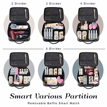 Stagiant Travel Makeup Bag - Large Quilted Cosmetic Organizer