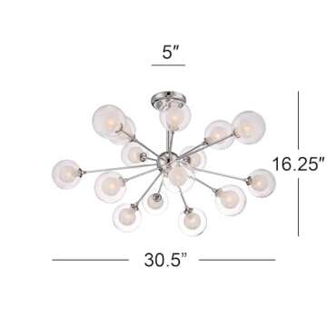 Possini Euro Design Modern Ceiling Light 30 1/2" Wide