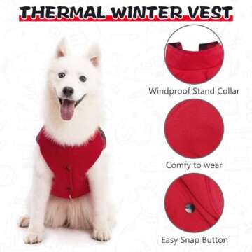 Reversible Polar Fleece Dog Jacket for Winter Warmth