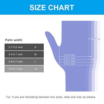 FINITEX Nitrile Disposable Medical Exam Gloves - Ice Blue 3.2 mil Powder-free Latex-Free Gloves 1000 PCS Examination Home Cleaning Food Gloves (Medium)