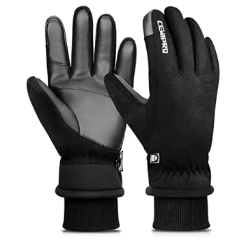 Cevapro Winter Gloves -30℉ Waterproof Thermal Gloves Men Women, Deerskin Suede 3M Insulated Gloves...