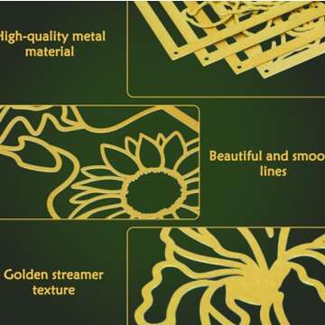 Zzbakress 4 Pcs Metal Minimalist Abstract Woman and Flower Wall Art Single Line Drawing Art Decoration Minimalist Home Hanging Wall Art Decor for Bedroom Kitchen Bathroom Living Room (style1, Gold)