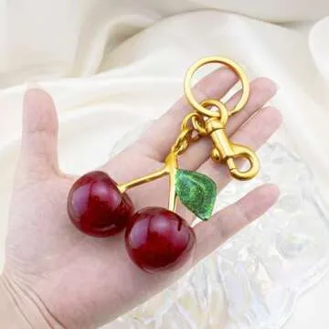 Aisity Cherry Keychain Perfect for Women and Teens