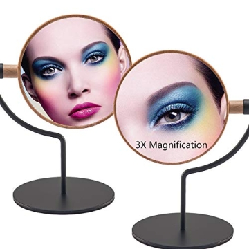 Stylish YEAKE 3X Magnification Table Mirror for Makeup