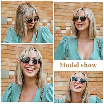 VANLINKER Vintage Polarized Aviator Sunglasses with UV400 Protection