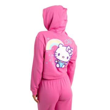 Hello Kitty Adult Zip Up Hoodie and Jogger Set-L Pink