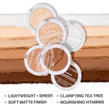 wet n wild Bare Focus Clarifying Finishing Powder | Matte | Pressed Setting Powder Fair-Light
