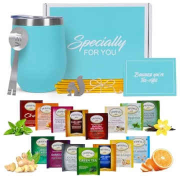 Deluxe Tea Gift Set | 15 Unique Teas & Stylish Tumbler for All Occasions