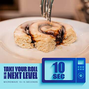 Legendary Foods High Protein Snack Cinnamon Sweet Roll | 20 Gr Pure Protein Bar Alternative | Low Carb Food | Low Sugar & Gluten Free Keto Breakfast Snacks | Healthy Cinnamon Rolls (10-pack)