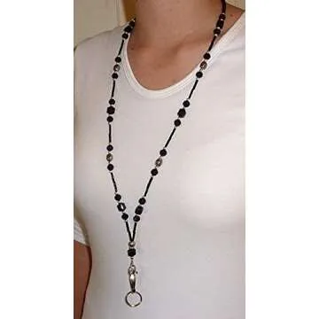 Elegant Women's Beaded Lanyard - Made in USA - ID Holder