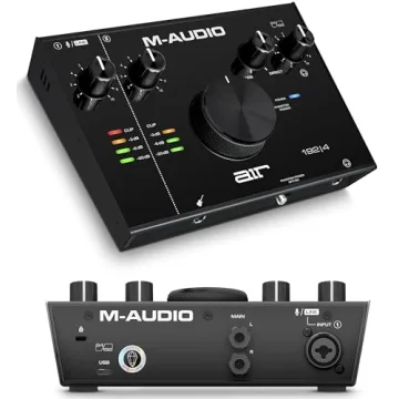 Recording Studio Package - Akai Professional MPK Mini MK3 USB MIDI Keyboard Controller and M-Audio AIR 192I4 Audio Interface, with Production Software, grey