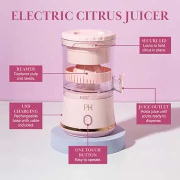 Portable Paris Hilton Electric Citrus Juicer for Easy Juicing