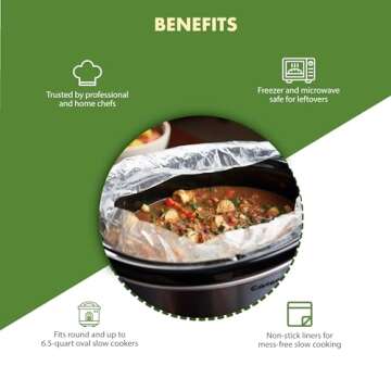 Regency Wraps Slow Cooker Saver, Time Saving, Non-Stick Liners For Easy Clean Up After Making Stews ...