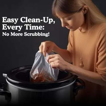 Regency Wraps Slow Cooker Saver, Time Saving, Non-Stick Liners For Easy Clean Up After Making Stews Soup and Meat, Store and Reheat Food, 20 x 12, Pack of 8