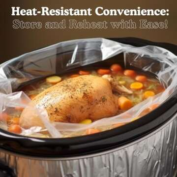 Regency Wraps Slow Cooker Saver, Time Saving, Non-Stick Liners For Easy Clean Up After Making Stews Soup and Meat, Store and Reheat Food, 20 x 12, Pack of 8