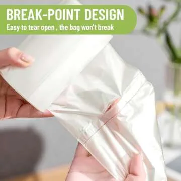 LimonLaviu Small Garbage Bags - 4 Gallon, 100 Count Unscented White Mini Trash Bags for Bathroom Can