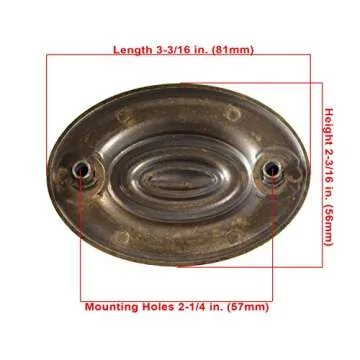 Elegant Knob Deals #1165 Dresser Pull, Antique English Finish, Oval Shape